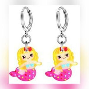 Hypoallergenic Acrylic Dangle Hoop Earrings